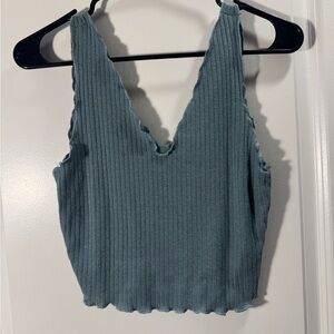 Set of Three Ribbed Cropped Tees